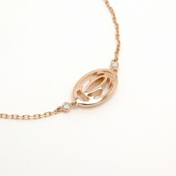Cartier Double C de Cartier Diamond & 18k Rose Gold Logo Bracelet - Picture 7 of 7